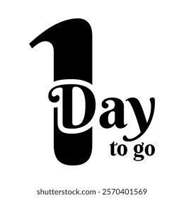 Number countdown set with 'days left' labels featuring a modern and bold design. Includes numbers 1, 7, 10, 20, 30, 40, 50, 60, 70, 80, 90, and 100 for versatile countdown needs. Ideal for project tim