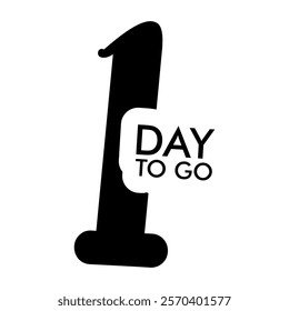 Number countdown set with 'days left' labels featuring a modern and bold design. Includes numbers 1, 7, 10, 20, 30, 40, 50, 60, 70, 80, 90, and 100 for versatile countdown needs. Ideal for project tim