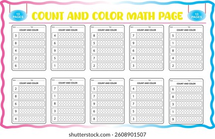 Number counting and color worksheet