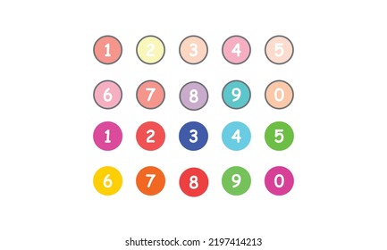 Number counting vector icon design. Modern design template