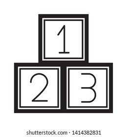 number cubes kids zone on white background vector illustration
