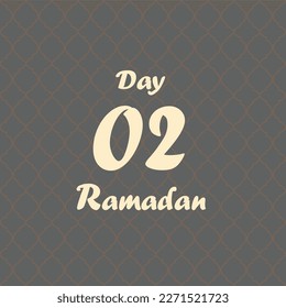 Number day of Ramadan, vector art illustration with detail pattern in background, counting day, for background and wallpapera 