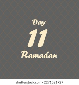 Number day of Ramadan, vector art illustration with detail pattern in background, counting day, for background and wallpapera 