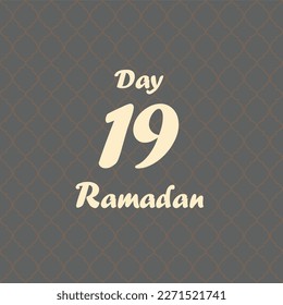 Number day of Ramadan, vector art illustration with detail pattern in background, counting day, for background and wallpapera 