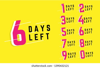 Number Of Days Left Banner
