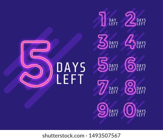 Number Of Days Left Banner For Marketing