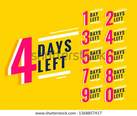 number of days left banner for sale and promotion