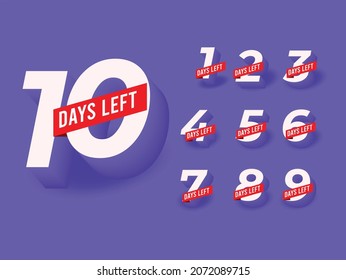 Number of days left banner template for promotion