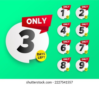 
Number of days left banner template for promotion