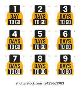 number of days left countdown banner set