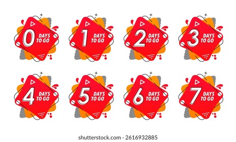 Number of Days Left. Countdown left days. Count time sale. Nine, eight, seven, six, five, four, three, two, one, zero days left.