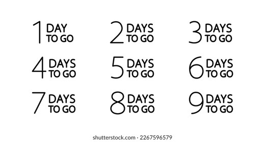 Number days left countdown illustration template