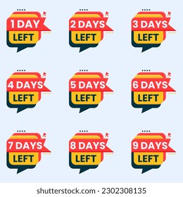 number of days left countdown for sale and promotion banner