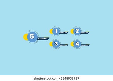 number of days left countdown timer banners illustration