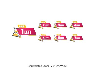 number of days left countdown timer banners illustration