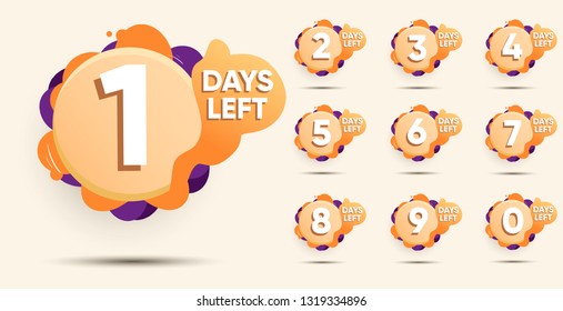 Number days left countdown vector illustration template, can be use for promotion, sale, landing page, template, ui, web, mobile app, poster, banner, flyer