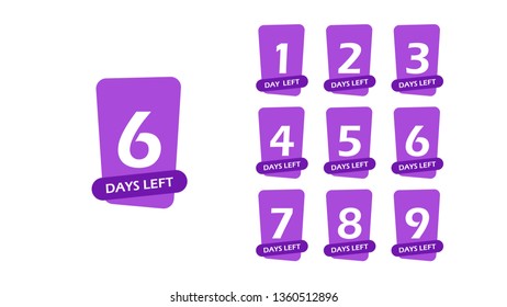 Number of days left countdown vector illustration template, can be use for promotion, sale, landing page, template, ui, web, mobile app, poster, banner, flyer.
