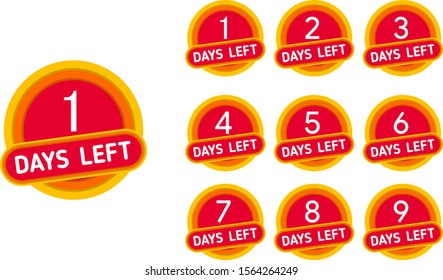 Number days left countdown vector illustration template, can be use for promotion, sale, landing page, template, ui, web, mobile app, poster, banner, flyer
