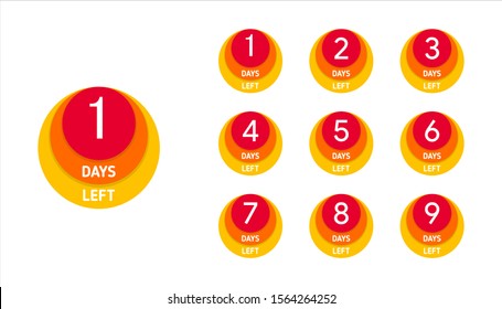 Number days left countdown vector illustration template, can be use for promotion, sale, landing page, template, ui, web, mobile app, poster, banner, flyer
