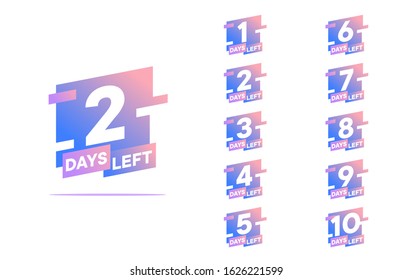 Number days left countdown vector illustration template, can be use for promotion, sale, landing page, template, ui, web, mobile app, poster, banner, flyer