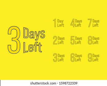 Number of days left. Eps10 vector