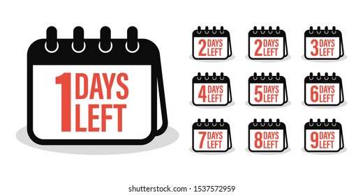 Number of days left to go badges.
