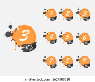 Number of days left to go banner. vector illustration.