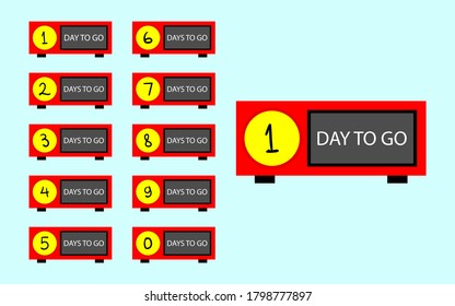 Number days left or days to go countdown template vector illustration  eps 10 easy to modify from 0 to 10 
