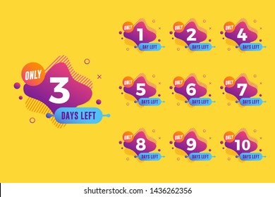 Number of days left with liquid shapes