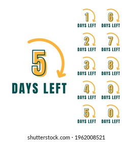 Number of days left promotional banner set