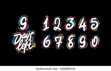 number of days left sign for sale and promotion
