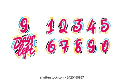 Number of days left sign for sale and promotion