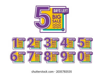 Number days left timer memphis collection