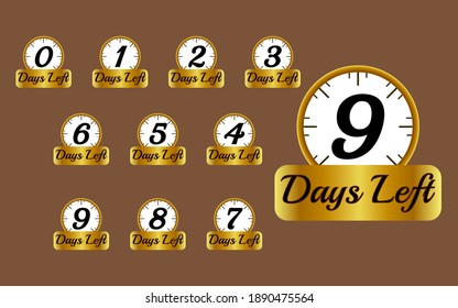 The number of days remaining for the badge for the sale or promotion of the golden material