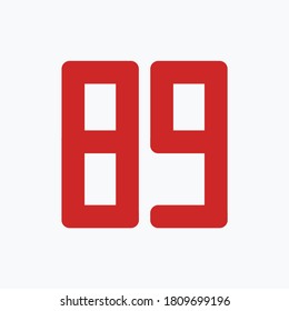 Number design set with white background - vector