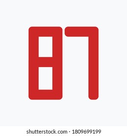 Number design set with white background - vector