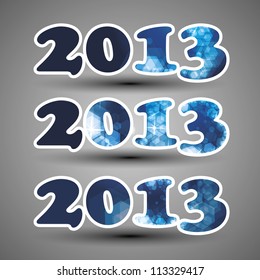 Number Design Templates for New Year