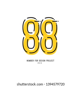 Number design vector illustration. Design for anniversary celebration. Design for banner, advertising, poster, greeting cards or print.