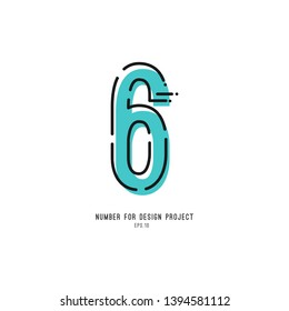Number design vector illustration. Design for anniversary celebration. Design for banner, advertising, poster, greeting cards or print.