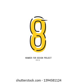 Number design vector illustration. Design for anniversary celebration. Design for banner, advertising, poster, greeting cards or print.