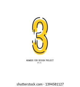 Number design vector illustration. Design for anniversary celebration. Design for banner, advertising, poster, greeting cards or print.