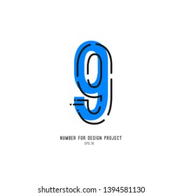 Number design vector illustration. Design for anniversary celebration. Design for banner, advertising, poster, greeting cards or print.