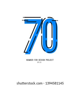 Number design vector illustration. Design for anniversary celebration. Design for banner, advertising, poster, greeting cards or print.
