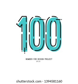 Number design vector illustration. Design for anniversary celebration. Design for banner, advertising, poster, greeting cards or print.