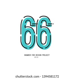 Number design vector illustration. Design for anniversary celebration. Design for banner, advertising, poster, greeting cards or print.