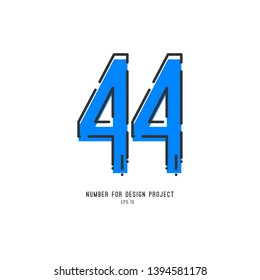 Number design vector illustration. Design for anniversary celebration. Design for banner, advertising, poster, greeting cards or print.