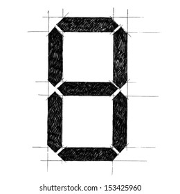 Number digital sketchbook : vector eps.10