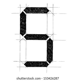 Number digital sketchbook : vector eps.10