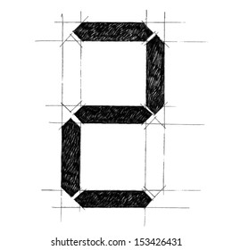 Number digital sketchbook : vector eps.10