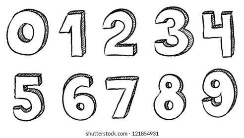 Numbers Drawing Images Stock Photos Vectors Shutterstock